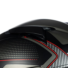 Zeus ZS-811A AL6 Mat Siyah Beyaz-Kırmızı Kapalı Kask