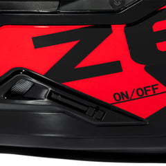 Zeus ZS-913 Keskin (Solid) Siyah BF8-Kırmızı Kapalı Mototsiklet Kaskı