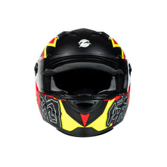Zeus ZS-811A AL31 Mat Kırmızı Flu (Fluo) Sarı Kapalı Kask