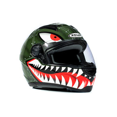 Zeus ZS-811A AL38 Yeşil Gümüş Kapalı Kask