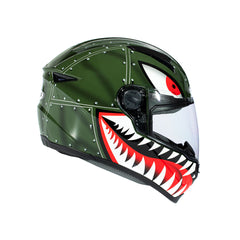 Zeus ZS-811A AL38 Yeşil Gümüş Kapalı Kask