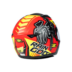 Zeus ZS-811A AL31 Mat Kırmızı Flu (Fluo) Sarı Kapalı Kask