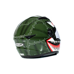 Zeus ZS-811A AL38 Yeşil Gümüş Kapalı Kask