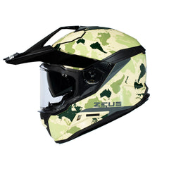 Zeus ZS-913 B6F Sarı Yeşil Kapalı Kask