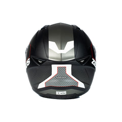 Zeus ZS-811A AL6 Mat Siyah Beyaz-Kırmızı Kapalı Kask