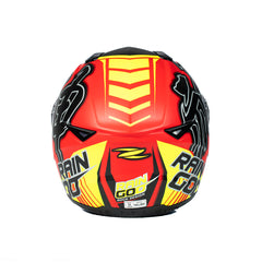 Zeus ZS-811A AL31 Mat Kırmızı Flu (Fluo) Sarı Kapalı Kask