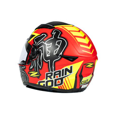 Zeus ZS-811A AL31 Mat Kırmızı Flu (Fluo) Sarı Kapalı Kask