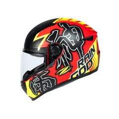 Zeus ZS-811A AL31 Mat Kırmızı Flu (Fluo) Sarı Kapalı Kask