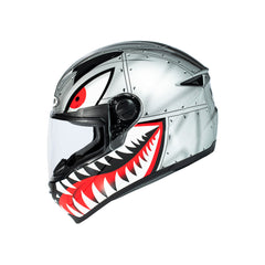 Zeus ZS-811A AL-38 Gümüş Siyah Kapalı Kask