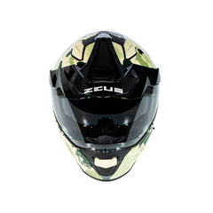 Zeus ZS-913 B6F Sarı Yeşil Kapalı Kask