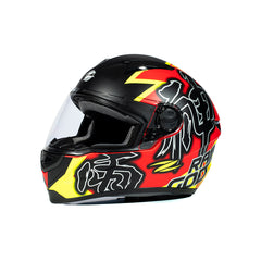 Zeus ZS-811A AL31 Mat Kırmızı Flu (Fluo) Sarı Kapalı Kask