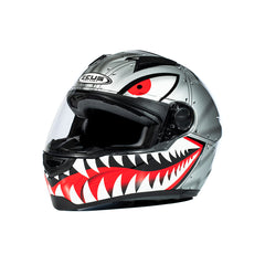 Zeus ZS-811A AL-38 Gümüş Siyah Kapalı Kask