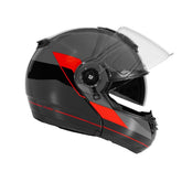 Zeus ZS-3050 BE7 Gri Kırmızı Çene Açılır Kask