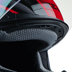 Zeus ZS-811A AL39 Siyah Kırmızı Kapalı Kask