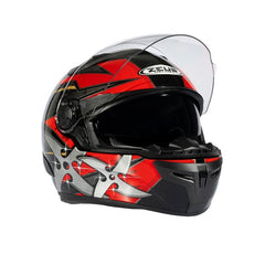 Zeus ZS-813A AN36 Siyah Kırmızı Kapalı Kask