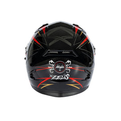 Zeus ZS-813A AN36 Siyah Kırmızı Kapalı Kask