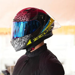 Zeus ZS-826 BK23 Yellow Kapalı Kask (Pinlock Dahil)