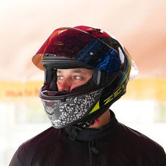 Zeus ZS-826 BK23 Yellow Kapalı Kask (Pinlock Dahil)