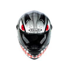 Zeus ZS-811A AL-38 Gümüş Siyah Kapalı Kask