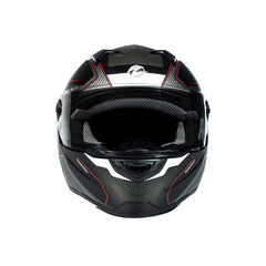 Zeus ZS-811A AL6 Mat Siyah Beyaz-Kırmızı  Kapalı Kask