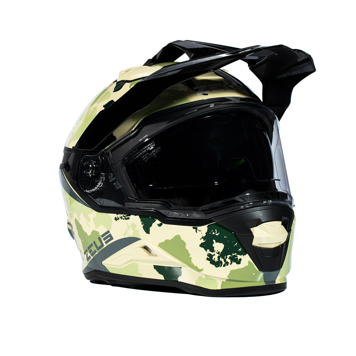 Zeus ZS-913 B6F Sarı Yeşil Kapalı Kask