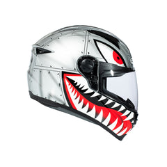 Zeus ZS-811A AL-38 Gümüş Siyah Kapalı Kask