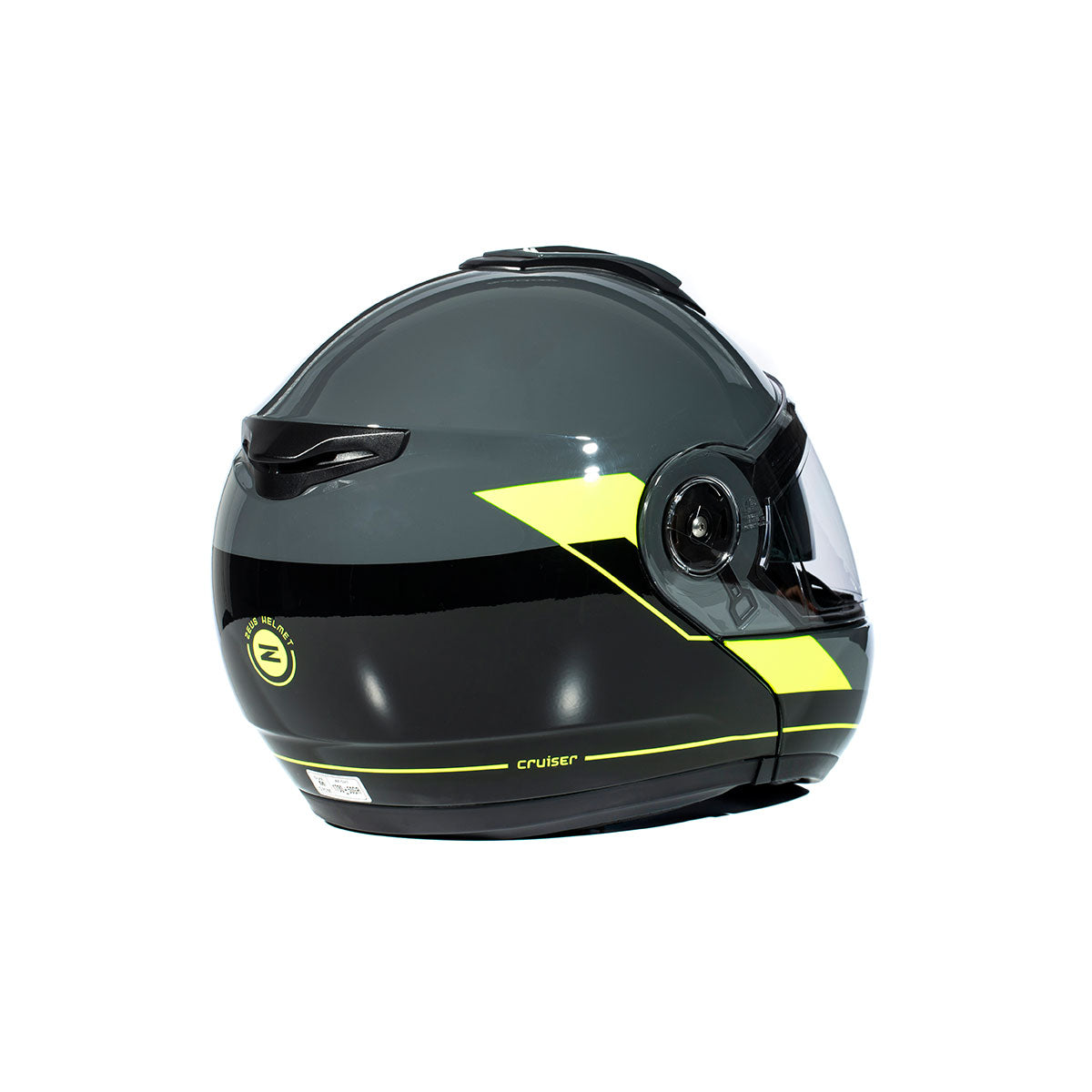 Zeus ZS-3050 BE7 Gri Flu (Fluo) Sarı Çene Açılır Kask