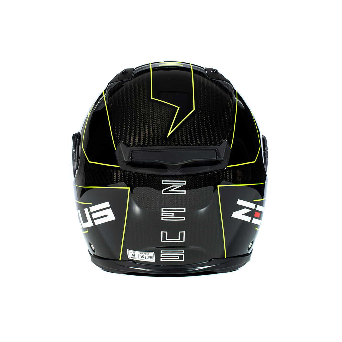 Zeus ZS-1800B Gloss Carbon AM8 Flu Sarı Kapalı Kask