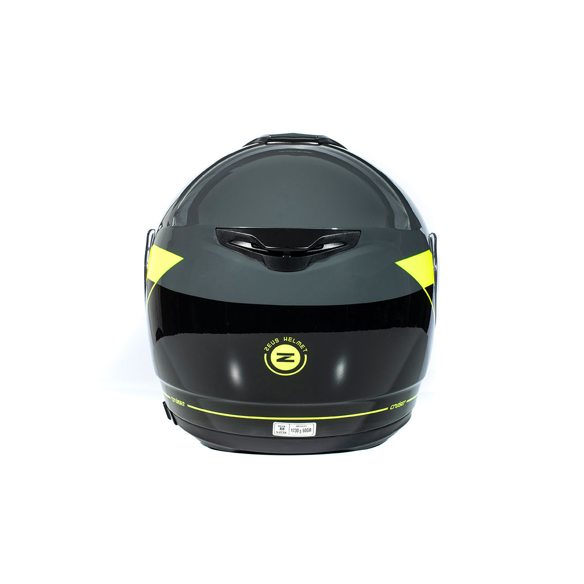Zeus ZS-3050 BE7 Gri Flu (Fluo) Sarı Çene Açılır Kask