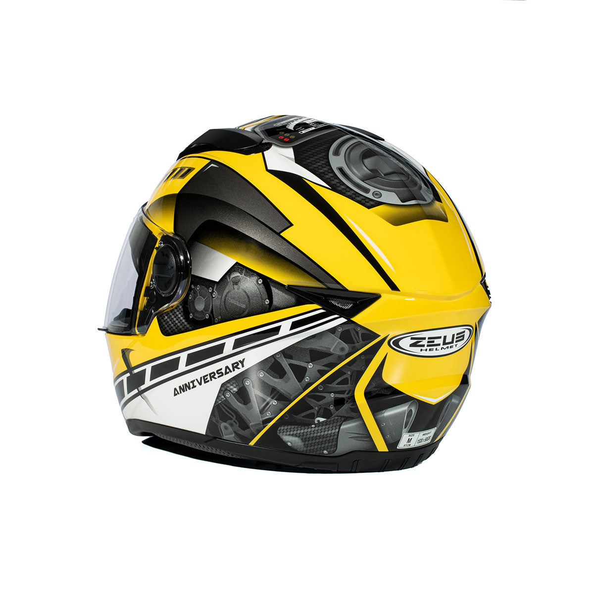Zeus ZS-811A AL41 Sarı Beyaz Kapalı Kask