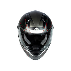 Zeus ZS-811A AL6 Mat Siyah Beyaz-Kırmızı  Kapalı Kask