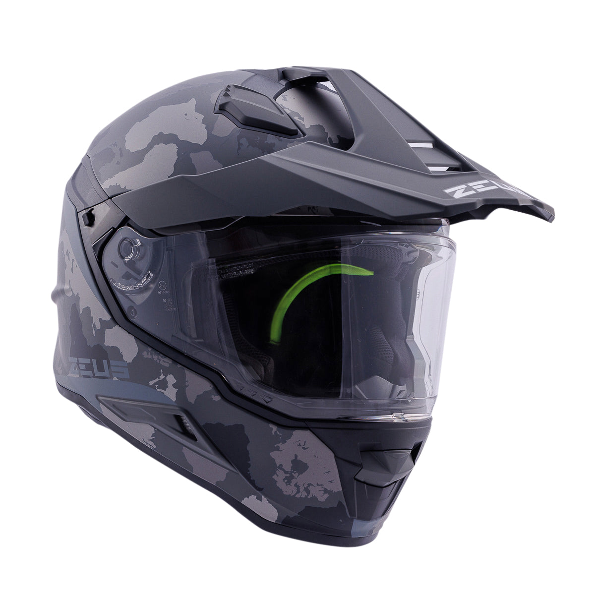 Zeus ZS-913 BF6 Mat Siyah-Gri / Siyah-Gümüş Kapalı Kask
