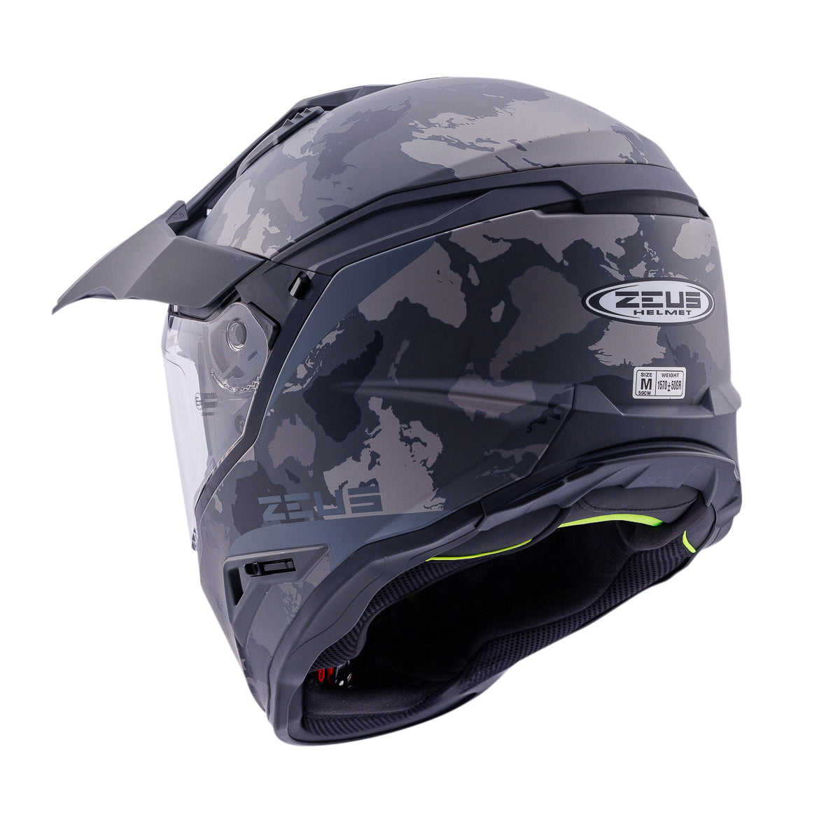 Zeus ZS-913 BF6 Mat Siyah-Gri / Siyah-Gümüş Kapalı Kask