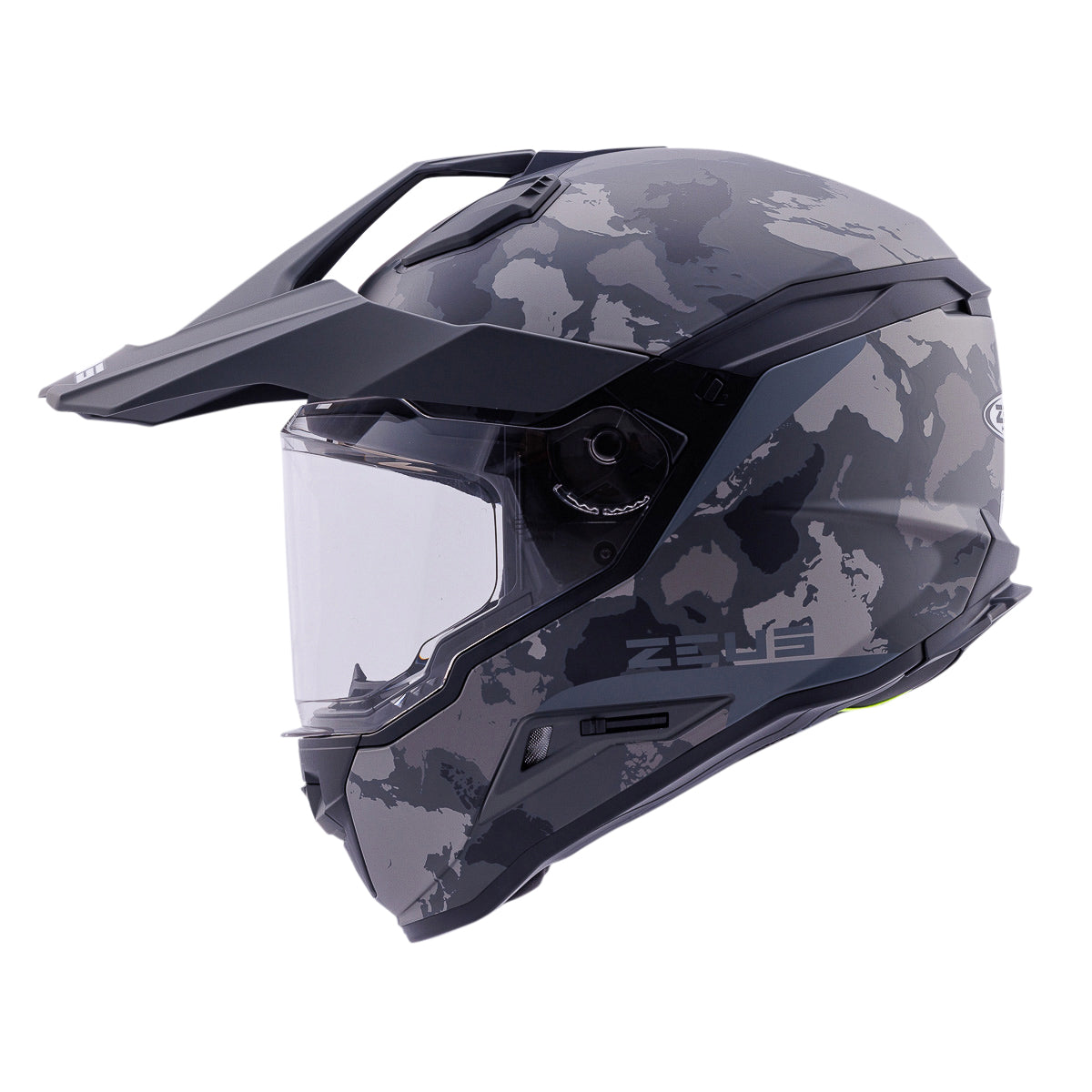 Zeus ZS-913 BF6 Mat Siyah-Gri / Siyah-Gümüş Kapalı Kask