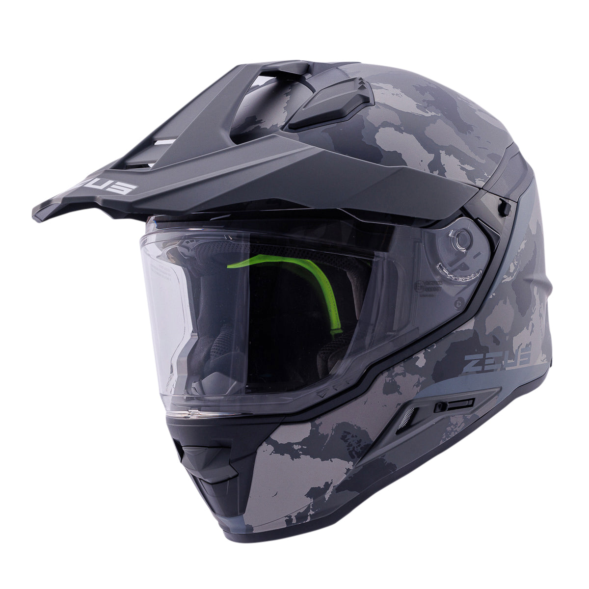 Zeus ZS-913 BF6 Mat Siyah-Gri / Siyah-Gümüş Kapalı Kask