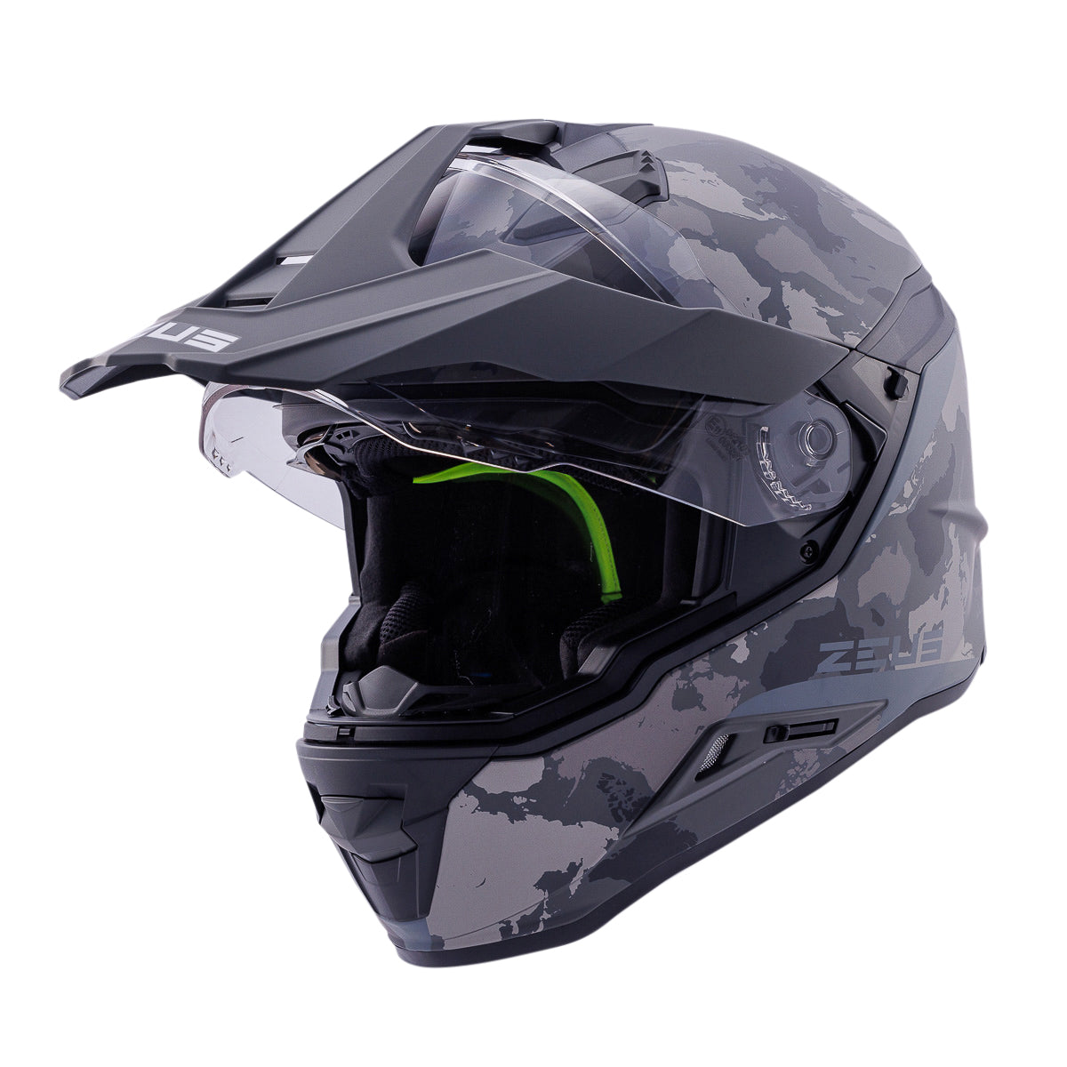 Zeus ZS-913 BF6 Mat Siyah-Gri / Siyah-Gümüş Kapalı Kask