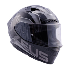 Zeus ZS-826 İnci Siyah Gümüş BK3 Kapalı Kask
