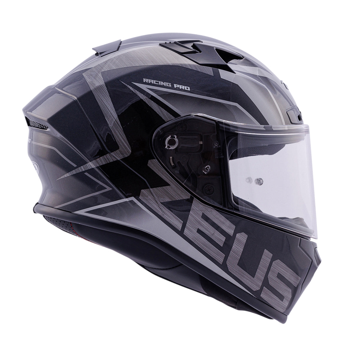 Zeus ZS-826 İnci Siyah Gümüş BK3 Kapalı Kask