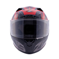 Zeus ZS-826 İnci Siyah Kırmızı  BK3 Kapalı Kask