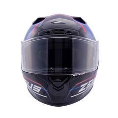 Zeus ZS-826 İnci Siyah Mavi BK15 Kapalı Kask