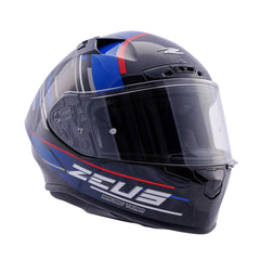 Zeus ZS-826 İnci Siyah Mavi BK15 Kapalı Kask