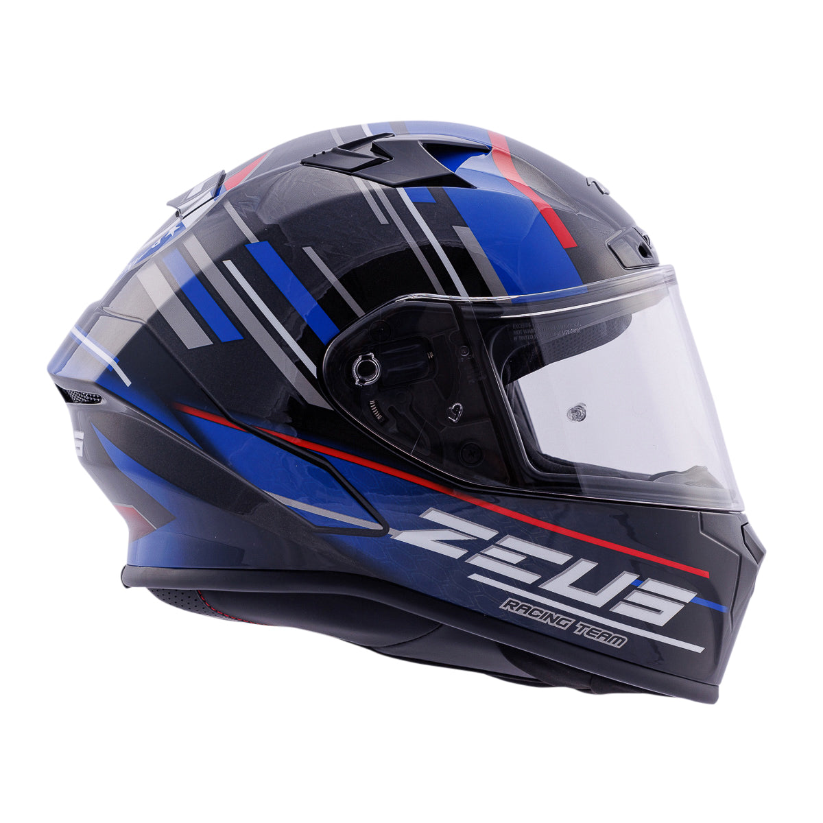 Zeus ZS-826 İnci Siyah Mavi BK15 Kapalı Kask