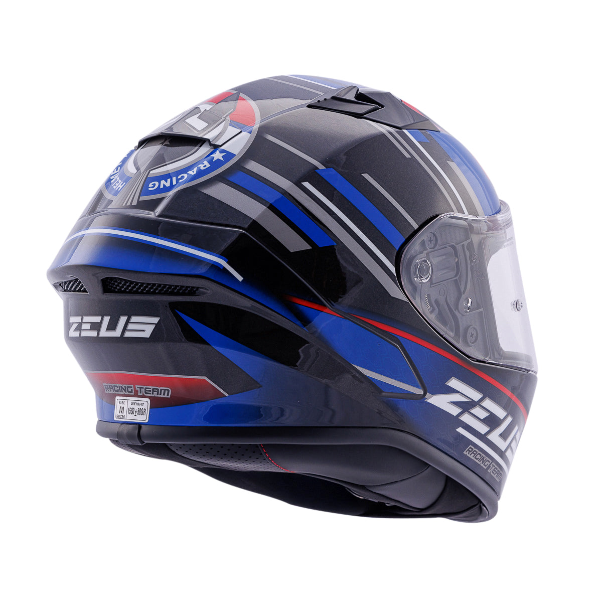 Zeus ZS-826 İnci Siyah Mavi BK15 Kapalı Kask