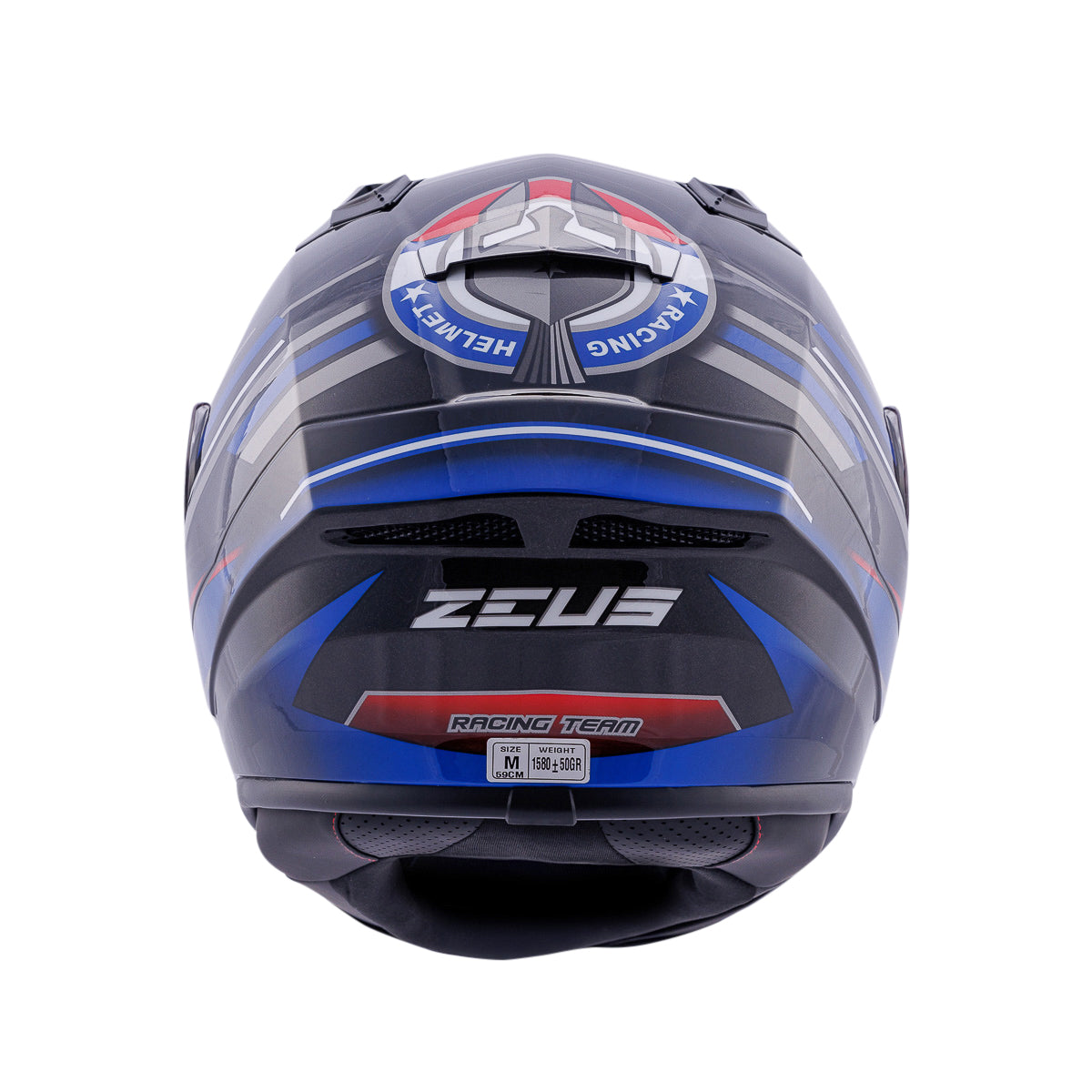 Zeus ZS-826 İnci Siyah Mavi BK15 Kapalı Kask