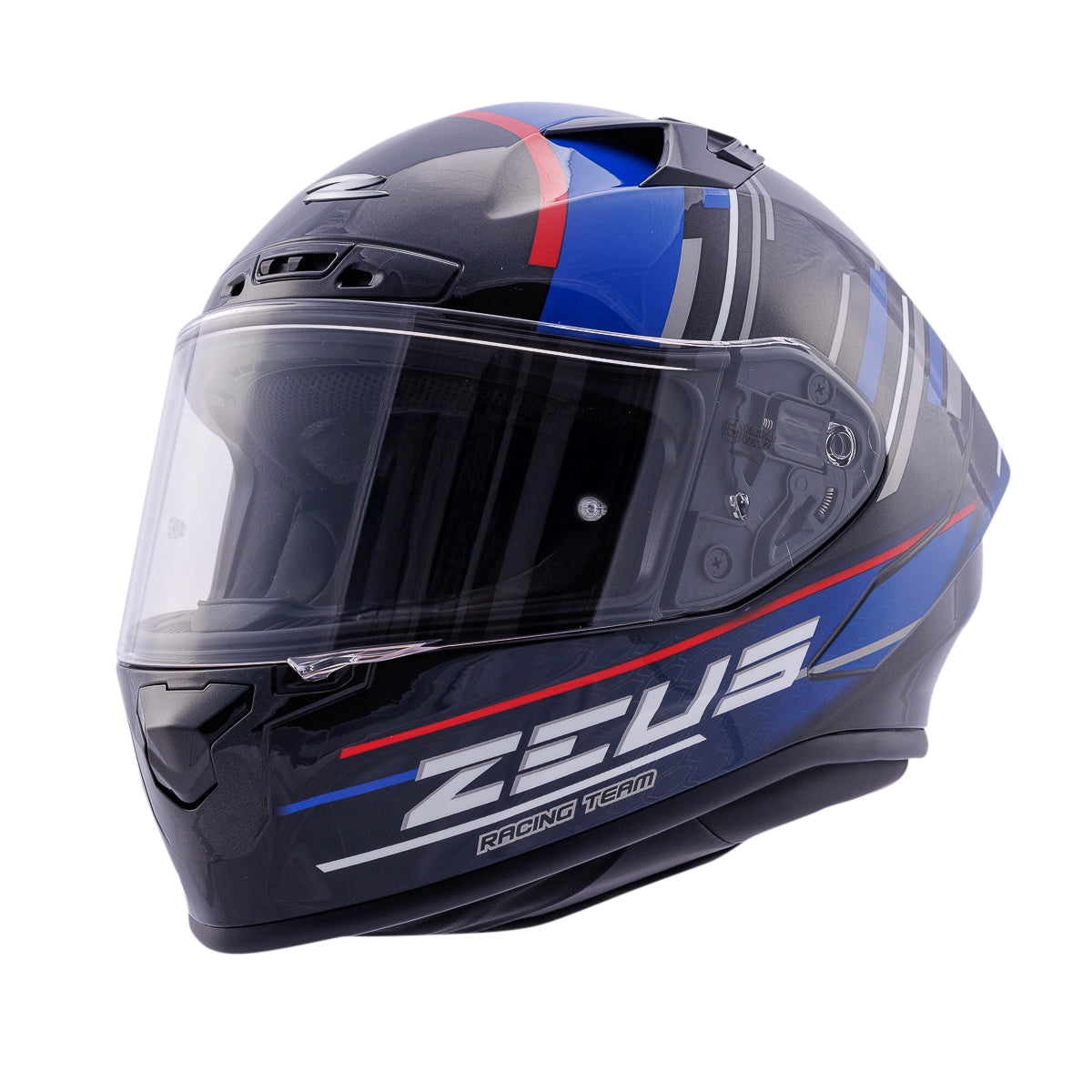 Zeus ZS-826 İnci Siyah Mavi BK15 Kapalı Kask