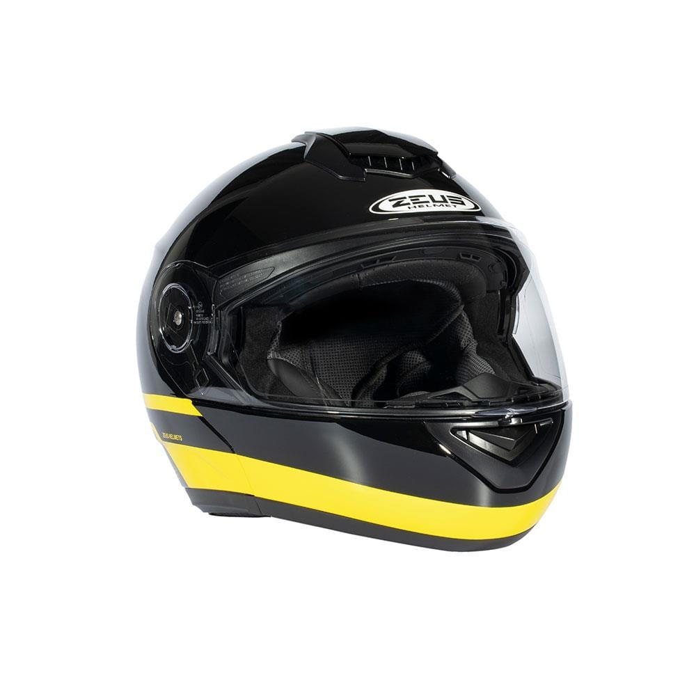 Zeus ZS-3050 BE6 Siyah Sarı Çene Açılır Kask