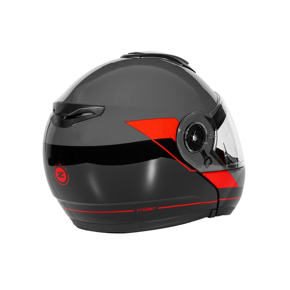 Zeus ZS-3050 BE7 Gri Kırmızı Çene Açılır Kask