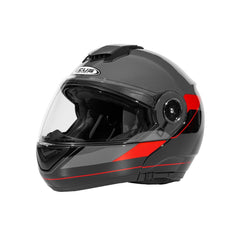 Zeus ZS-3050 BE7 Gri Kırmızı Çene Açılır Kask