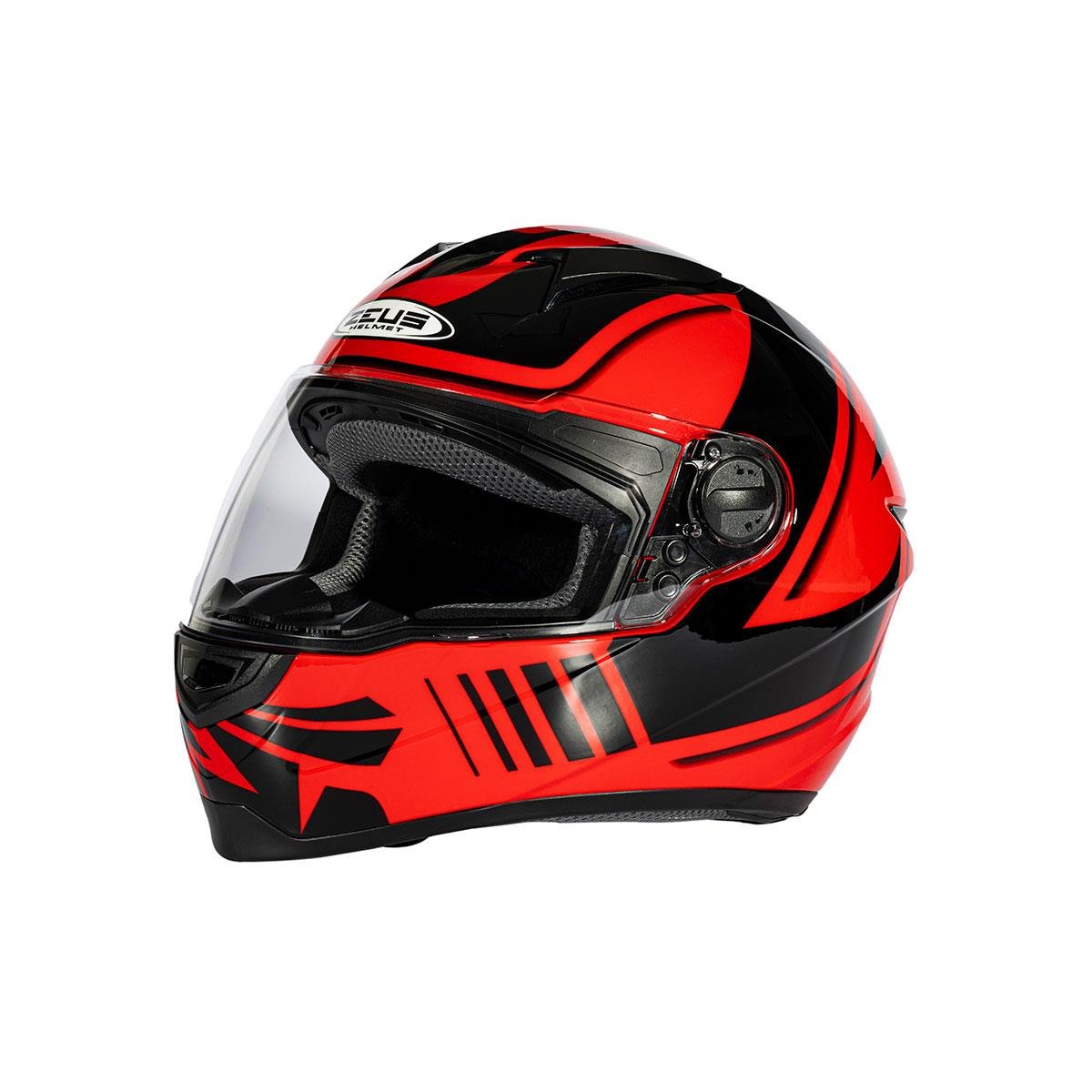 Zeus ZS-811A AL-34 Kırmızı Siyah Kapalı Kask