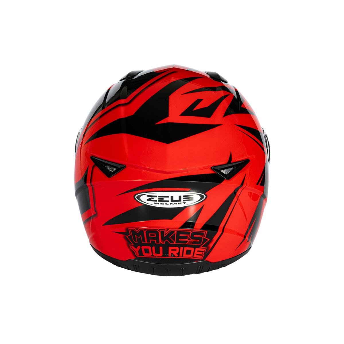 Zeus ZS-811A AL-34 Kırmızı Siyah Kapalı Kask